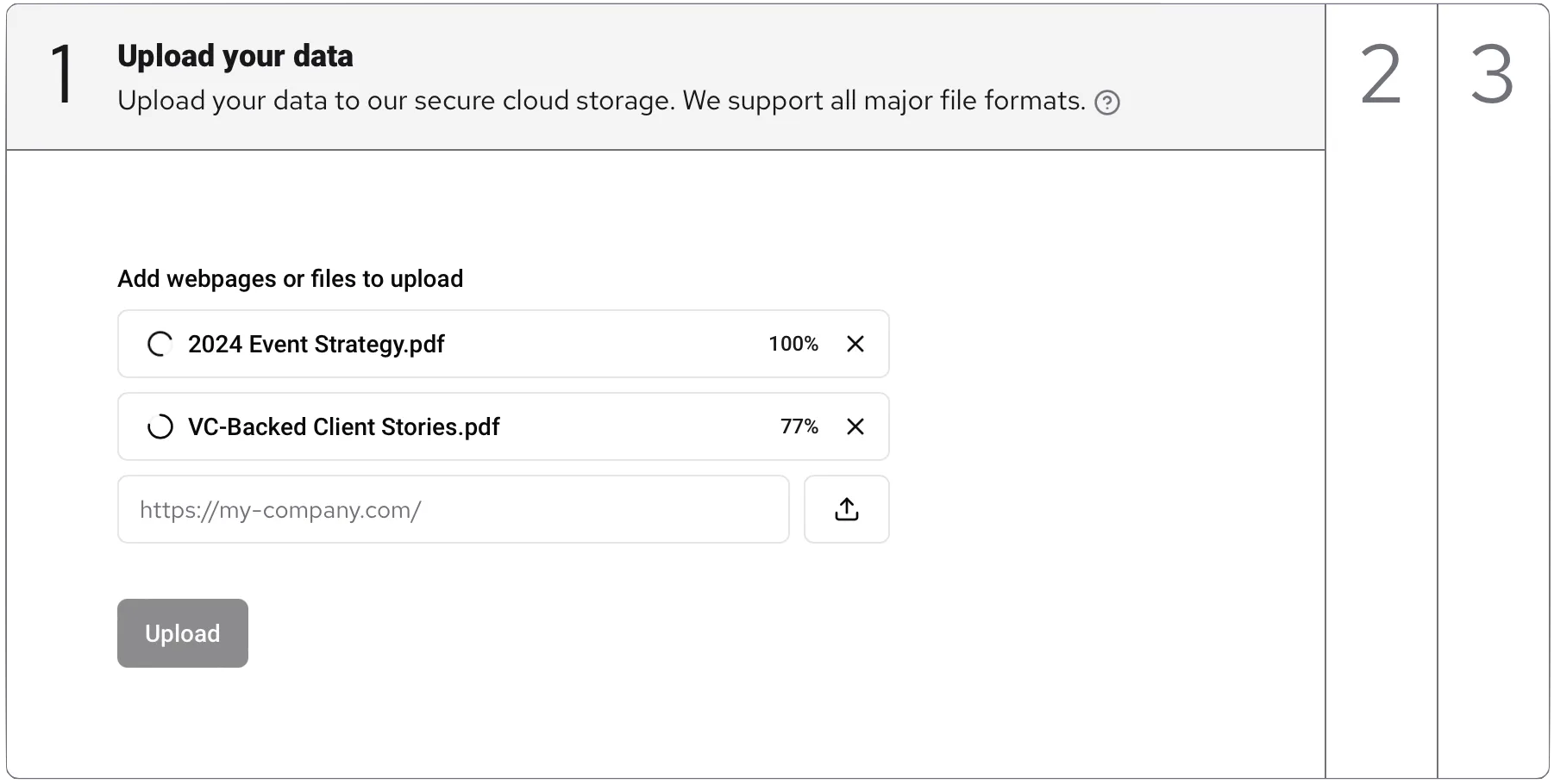 Upload files
